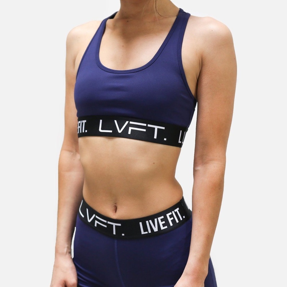Live Fit LVFT Retro Boom Leggings - Midnight Blue - Large